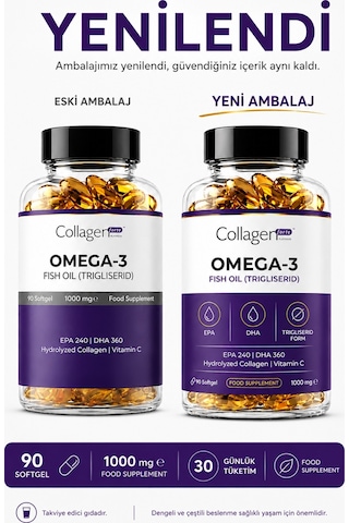Collagen Forte Platinum Omega 3 Premium Balık Yağı 90 Kapsül