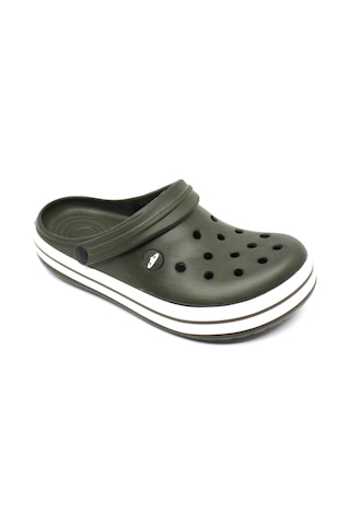 Akınalbella Akınal Bella 195 Haki-beyaz-haki Unisex Sabo Terlik Haki