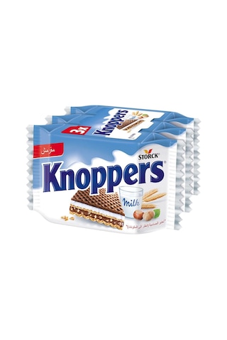 Storck Knoppers Sütlü Krema ve Nuga Kremalı Fındıklı Gofret 3 x 25 G