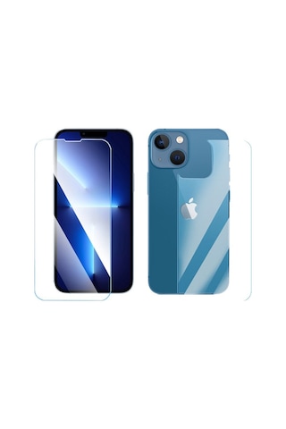 Apple Uyumlu iPhone 13 Mini Ön Arka Nano Kırılmaz Cam Ekran Koruyucu