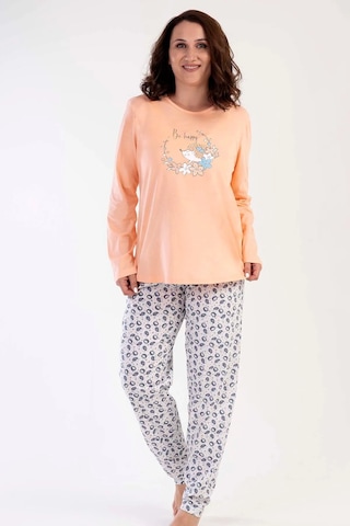 Vienetta 303214 Geniş Büyük Beden Kadın Pijama Takımı Somon V1 Somon