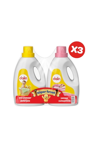 Sıvı Deterjan 1200 Ml Çamaşır Yumuşatıcısı 1200 Ml X 3 Adet