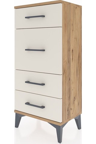 Arges Komodin 4 Çekmeceli 44x30x96 Çam-aytaşı Çam