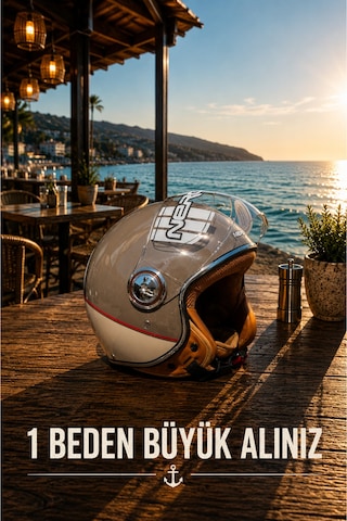 Nero Retro Motosiklet Kask - Ece Sertifikalı Sarı Nero Retro Motosiklet Kask - Ece Sertifikalı Sarı