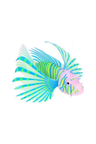 Sones Balık Tankı Peyzaj Süs Silikon Gece Lambası Simülasyon Renkli Aslan Balığı