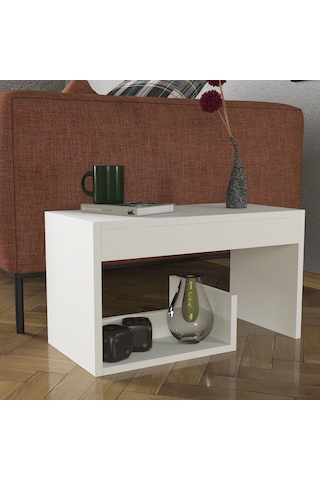 Dekorister Sister Koltuk Yan Sehpa Beyaz