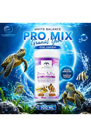 White Balance Pro Mix Granül Yem - Özel Karışım - Akvaryum Balık Yemi - 100 Ml