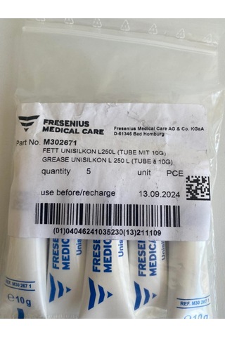 Fresenius Medical Care L 250 L Unisilikon Gres Yağ 5 x 10 G