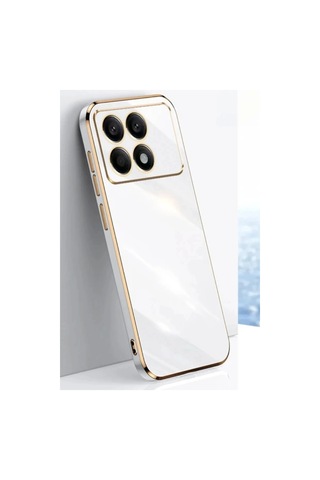Xiaomi Poco X6 Pro Kılıf Volet Silikon - Beyaz Çok Renkli