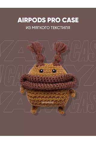 Yamcase Airpods Uyumlu Pro, Pro 2 İçin Peluş Kılıf, Kulaklık Kılıfı 143639916 Kahverengi