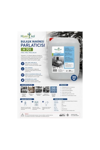 Hijyenkal Bulaşık Makinesi Parlatıcısı H 701 20 Kg