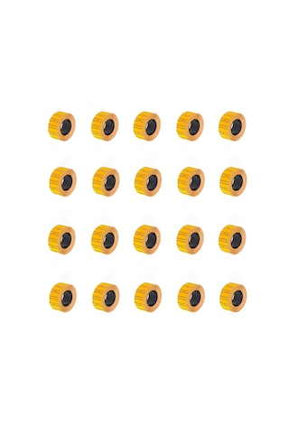 Motex Tanex Makine Etiketi Kraft Fiyatlandırma Numaralandırma Bant-12x21 Mm -800'lü -turuncu-20 Adet 20 Adet