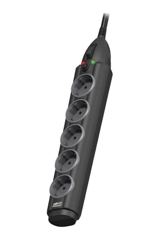 Powermaster PM-33215 5'li Siyah Akım Korumalı Priz Siyah