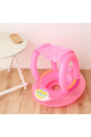 Yystore Çocuk Şişme Yüzme Simidi Tente Sevimli Pembe F204