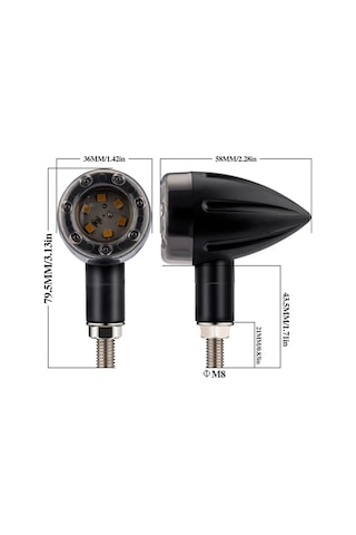 Motosiklet Mini Chopper Tip 4 Modlu Sinyal Takım