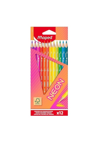 Maped Neon Kuru Boya 12 Renk 831802fc Çok Renkli