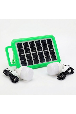 2 Ampullü Solar Panelli Powerbank Özellikli Kamp Işığı Seti Güneş Enerjili Led Kamp Aydınlatma Sistemi, Taşınabilir Şarjlı Çadır Lambası, Outdoor Acil Durum Işığı