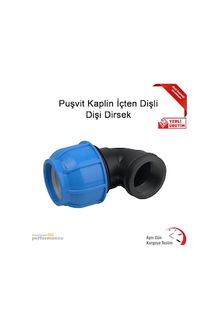 Puşvit Kaplin İçten Dişli Dişi Dirsek (Ebat Seçiniz)