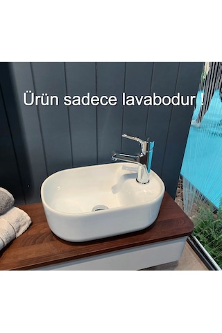 Turkuaz Seramik Aqua 42 x 28 CM Tezgah Üstü Çanak Lavabo