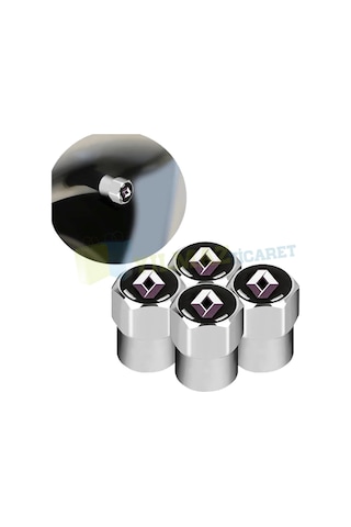 Renault Logo Sibop Kapağı 4 Adet Paslanmaz Çelik