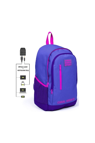 Coral High Sport Lavanta Mor Okul ve Günlük Sırt Çantası