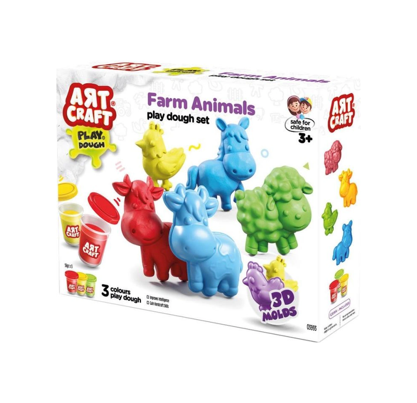 03993 Art Craft Çiftlik Hayvanları Hamur Set 168 Gr -fentoys