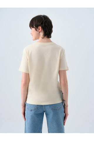 Regular Fit Kadın Tshirt K.kol Bej