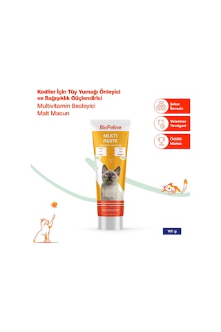 Biofeline Kediler İçin Multivitaminli Malt Macun 100g