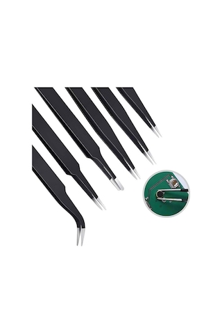 Esd Anti-statik Cımbız Seti 6 Parça Hassas Elektronik Tamir Cımbızı
