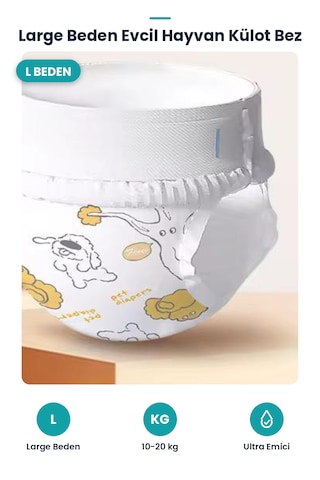 Evcil Hayvan Külot Bezi Large Beden 10-20 Kg - Ultra Emici - Hızlı Kuruyan