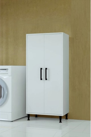 Çok Amaçlı Kiler Banyo Mutfak Dolabı Beyaz Mdf Beyaz