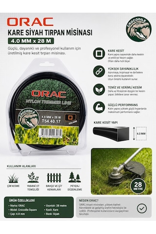 Lexroo Orac Kare Siyah Misinası 4.0 Mm X 28 Mt