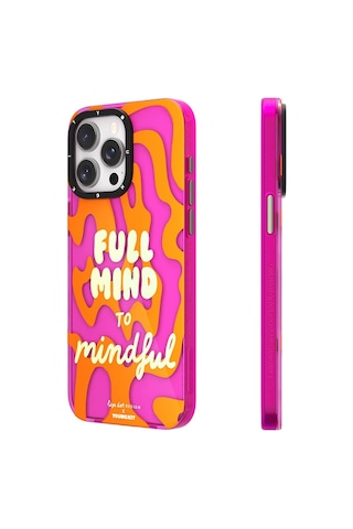 Apple Uyumlu iPhone 14 Pro Kılıf Yazı Desenli Youngkit Mindfulness Serisi Kapak Mor