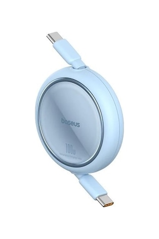 Baseus Free2pull Mini Geri Çekilebilir Şarj Kablosu Type-c To Type-c 100w 2m. - Mavi