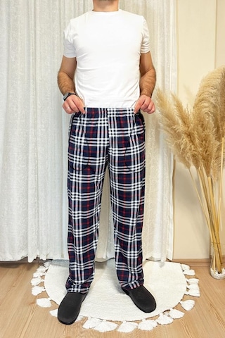 Erkek Desenli Cepli Lastikli Bel Pijama Altı Koyu Laci Koyu Lacivert