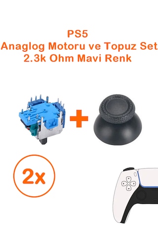2 Adet Ps5 Analog Motoru Ve Başlık Topuz Set