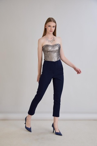 Sortie Collection Nervürlü Pantolon Lacivert