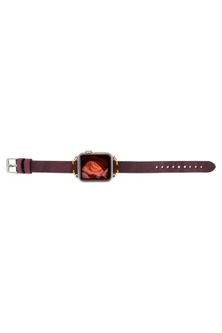 Bloomband Signature Mulberry Bloom Leather Apple Uyumlu Watch Band - 44/45/46/49mm