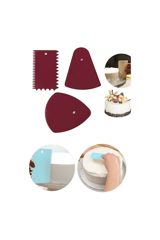 Büyük Silikon Hamur Açma Matı 40x50cm & Hamur Spatula & 3'lü Pasta Dekorasyon Seti