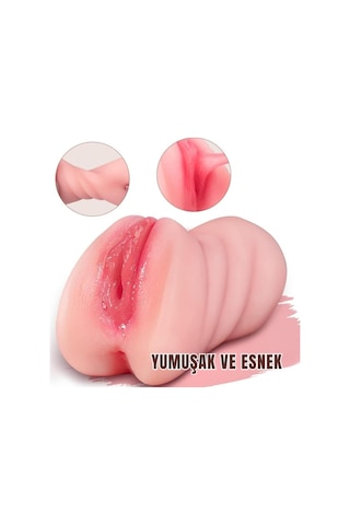 Erotixshop 18 CM Üç Işlevli Büyük Boy Titreşimli 3d Oral Vajina Anal