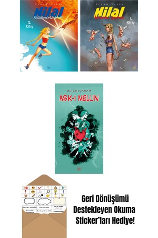 Hilal 3. Kitap Kalbimdeki İfrit + Hilal 1. Kitap İçimdeki Şeytan Sınırlı Sayıda İmzalı + Aşk-ı Melun