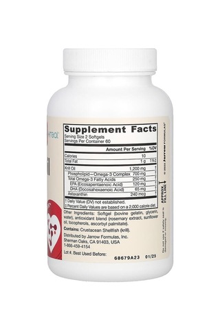 Takviye Jarrow Formulas, Krill Oil, 120 Softgels 600 Mg Per Softgel