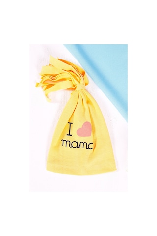 Kuzu Figürlü Şapkalı 3'lü Bebek Takımı Sarı