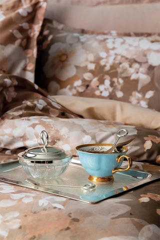 İssimo Home Claretta %100 Pamuk Saten Çift Kişilik Nevresim Takımı Pudra