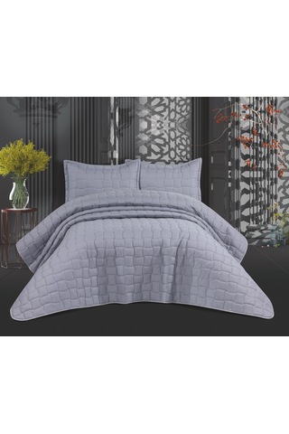 Alyans Gri Mikro Tek Kişilik Yatak Örtüsü