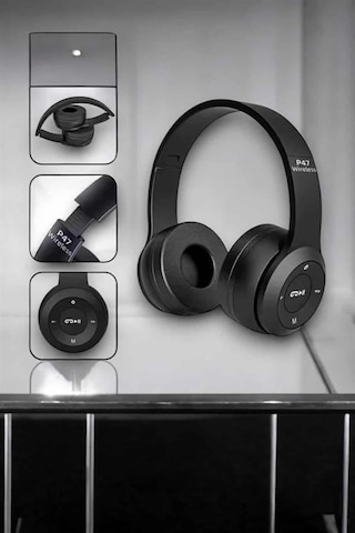 Bfs Kulak Üstü Tf Kart Ve Aux Destekli Ergonomik Bluetooth Kulaklık