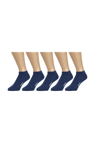 Ozzy Socks 5 Çift Dikişsiz Pamuklu Lacivert Patik Çorap Yazlık Dayanıklı Topuk Ve Burun Lacivert