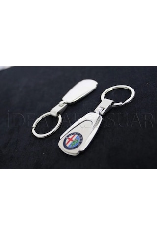 Alfa Romeo Metal Oval Anahtarlık Şık Kaliteli Aksesuar Çanta Araba New