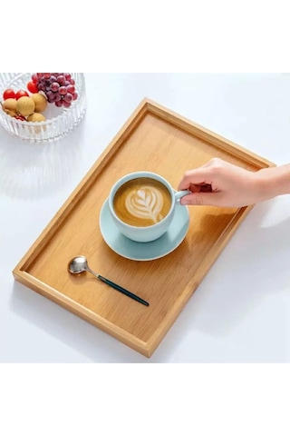 Bambu Çok Amaçlı Düzenleyici Sunum Tepsisi 33 Cm X 22 Cm Royaleks-81287 Çok Renkli