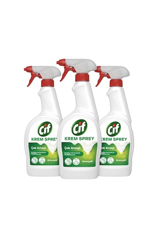 Cif Krem Sprey Amonyaklı 3 x 750 ML + Mikrofiber Bez